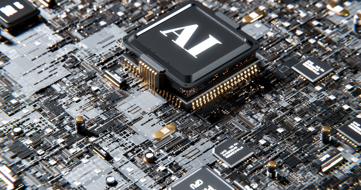 3D render of AI and GPU processors